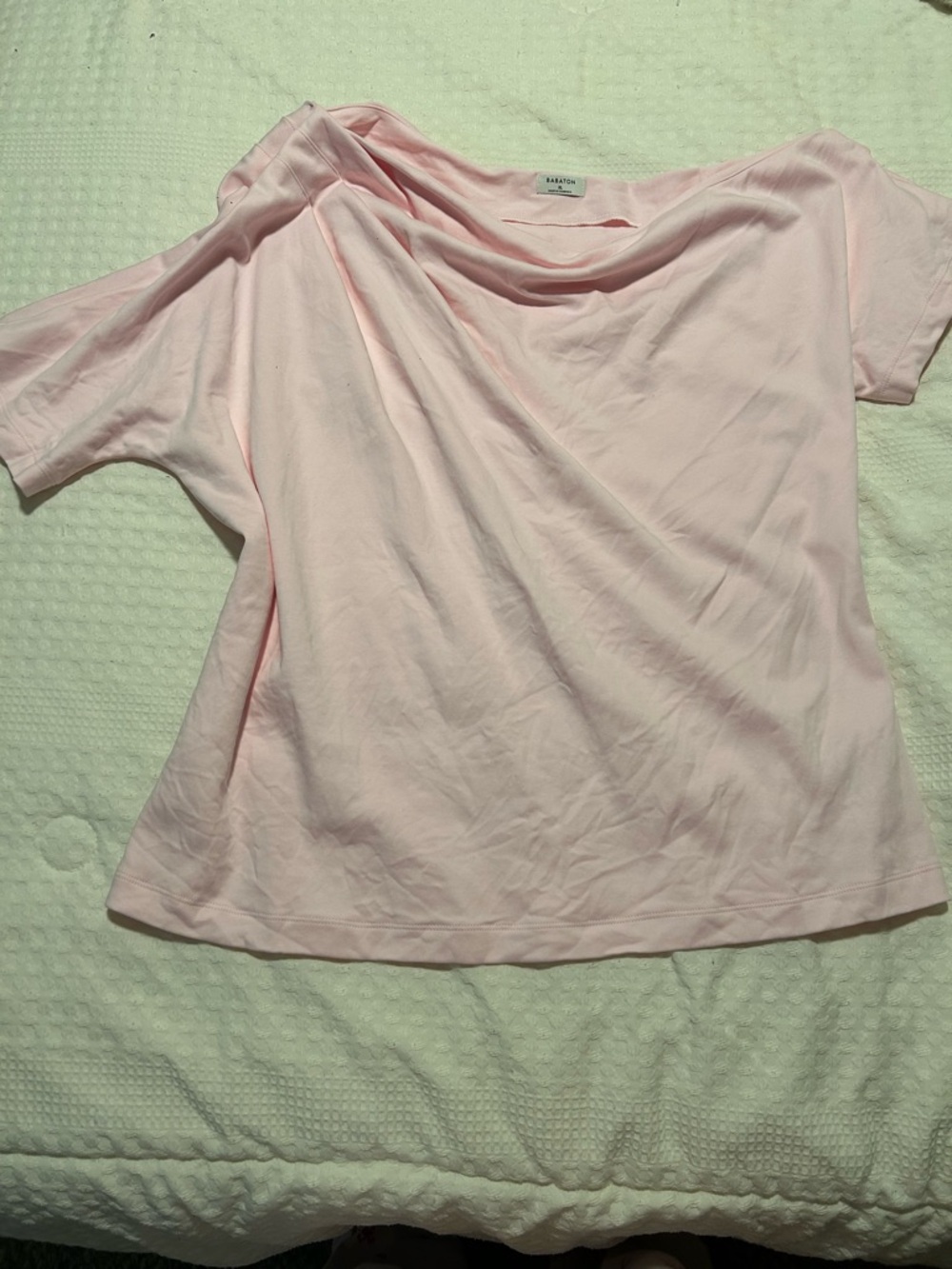 Aritzia InterLock Cotton Script Top Core Collection Villa Pink Size XL